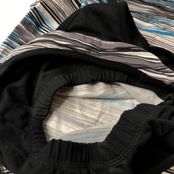 Calvin KLEIN Performance Quick Dry Blue Abstract Striped Racerback Active Tank - Picture 6 of 7